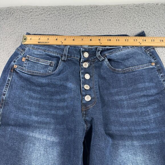 JUDY BLUE Jeans Womens Size 11/30 Parker Straight Fit High Rise Button Fly - Picture 4 of 11